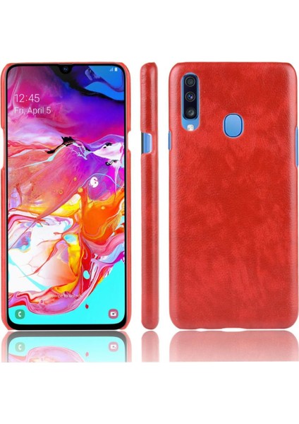 Galaxy A20S Uyumluluk Için Retro Kılıf Anti Scratch Lychee Retro (Yurt Dışından)