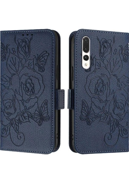 Kredi Kartı Yuvası ile Huawei P20 Pro Için Kılıf Pu Deri Manyetik Cüzdan (Yurt Dışından)