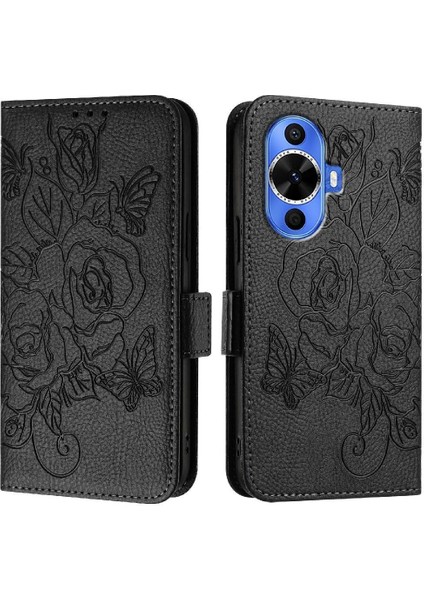 Huawei Nova 11 Için Kredi Kartı Yuvası ile Manyetik Cüzdan Pu Deri (Yurt Dışından)