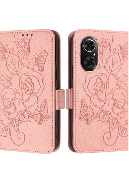 Kredi Kartı Yuvası Manyetik Cüzdan ile Huawei Nova 9 Se Pu Deri Için Kılıf (Yurt Dışından)