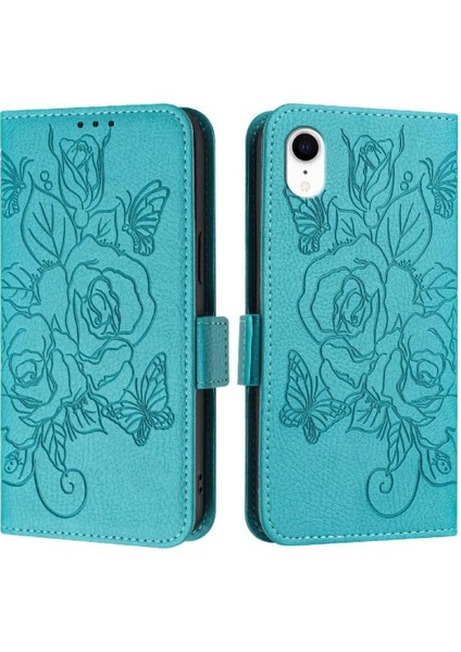 Kredi Kartı Yuvası ile IPhone Xr Için Kılıf Pu Deri Manyetik Cüzdan (Yurt Dışından)