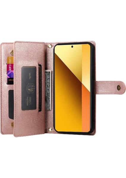 Xiaomi Redmi Not 13 Için Flip Case 5g Çok Fonksiyonlu Kart Yuvaları Kickstand (Yurt Dışından)