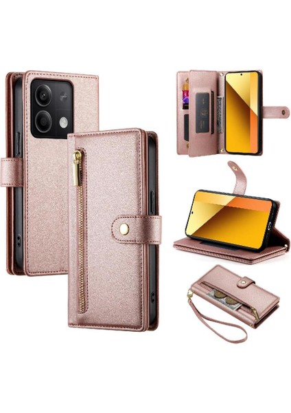 Xiaomi Redmi Not 13 Için Flip Case 5g Çok Fonksiyonlu Kart Yuvaları Kickstand (Yurt Dışından)