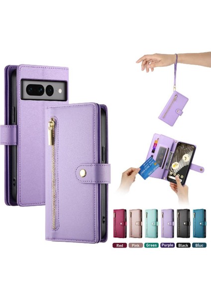 Google Piksel 7 Pro Çok Fonksiyonlu Kart Yuvaları Bilek Kayışı Için Flip Case (Yurt Dışından) fırsatları