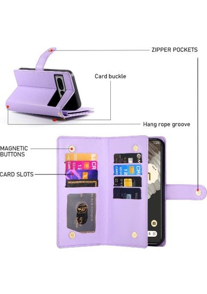 Google Piksel 7 Pro Çok Fonksiyonlu Kart Yuvaları Bilek Kayışı Için Flip Case (Yurt Dışından) indirimleri