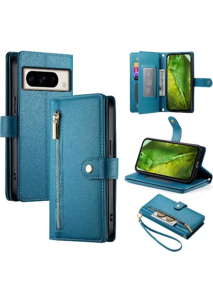 Google Piksel 8A Cüzdan Bölmesi Bilek Kayışı Kart Yuvaları Için Flip Case (Yurt Dışından)