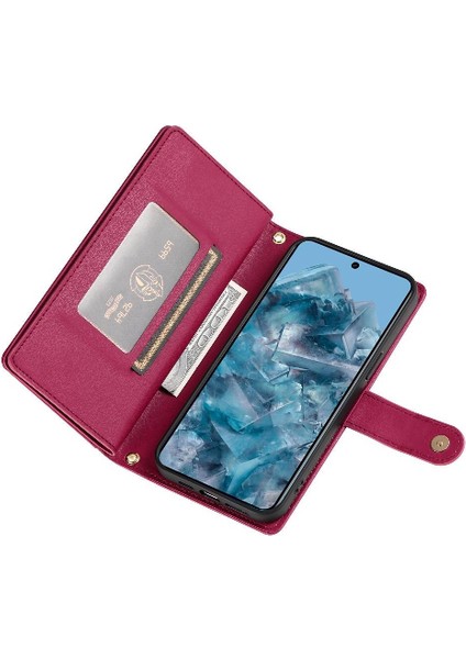 Google Piksel 8 Pro Bilek Kayışı Çok Fonksiyonlu Kart Yuvaları Için Flip Case (Yurt Dışından) fırsatları