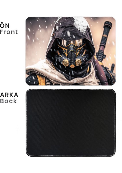 40X30CM Gaming Oyuncu Mousepad Kaymaz Kauçuk Taban Dikişli Kenar Samuray Robot MP034030