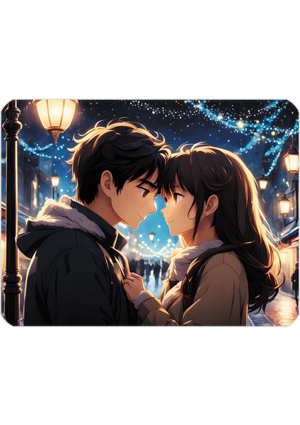 40X30CM Gaming Oyuncu Mousepad Kaymaz Kauçuk Taban Dikişli Kenar Anime Love MP044030