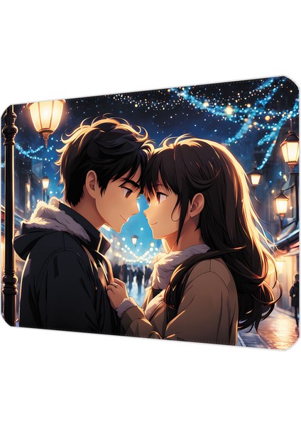 40X30CM Gaming Oyuncu Mousepad Kaymaz Kauçuk Taban Dikişli Kenar Anime Love MP044030