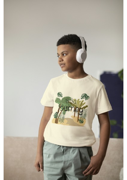 Erkek Çocuk %100 Pamuk Premium Journey Baskılı Kısa Kol T-Shirt