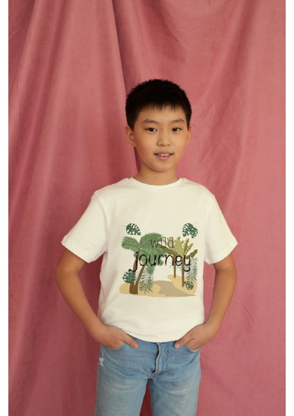 Erkek Çocuk %100 Pamuk Premium Journey Baskılı Kısa Kol T-Shirt modelleri
