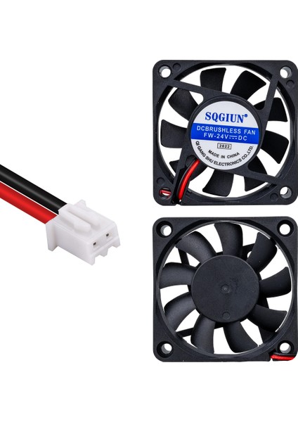 Powermaster IC-216 2 Pin Kablolu 60X60X15 mm 24 Volt Fırçasız Dc Kasa Fanı Soğutucu Fan 6X6X1.5 cm