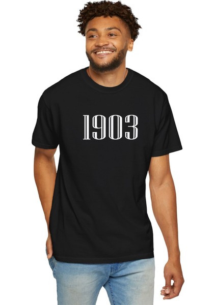 1903 Baskılı Erkek Oversize Tişört