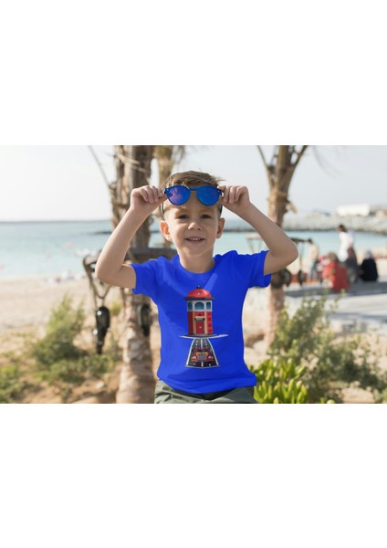 Erkek Çocuk %100 Pamuk Premium Itfaiye Binası Baskılı Kısa Kol T-Shirt fiyatları