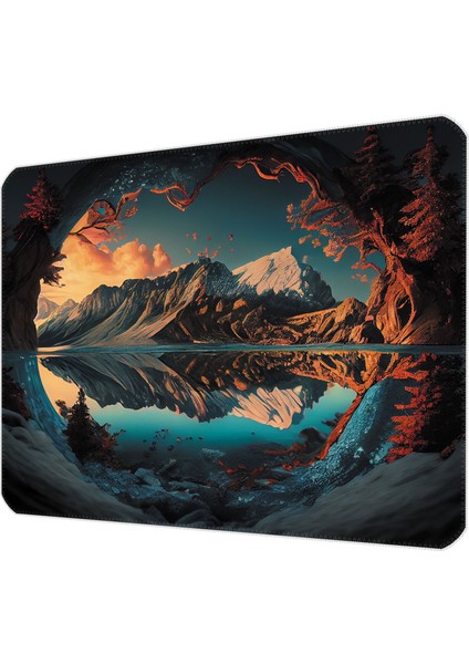 40X30CM Gaming Oyuncu Mousepad Kaymaz Kauçuk Taban Dikişli Kenar Majestic Mountain MP064030 fırsatları