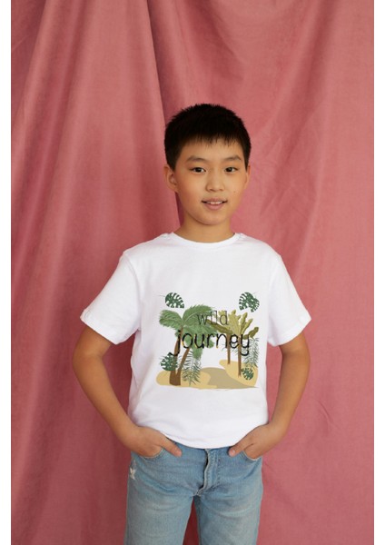 Erkek Çocuk %100 Pamuk Premium Journey Baskılı Kısa Kol T-Shirt modelleri