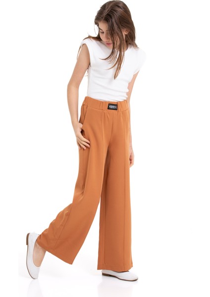 Boru Paça Beli Lastikli Kız Çocuk Pantolon fırsatları