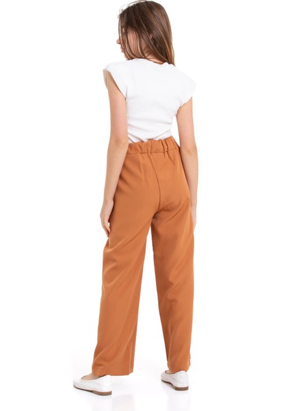 Boru Paça Beli Lastikli Kız Çocuk Pantolon indirimleri