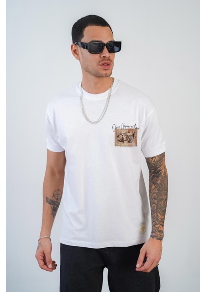 Kingbrich Once Upon A Time Baskılı Slim Fit Kalıp Erkek Tshirt