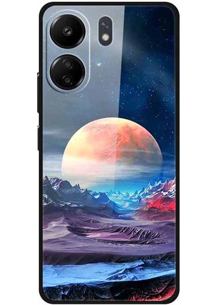 Xiaomi Redmi 13C 4g Kılıf Desen Baskı Temperli Cam Cep Telefonu Kapak-Planet Için (Yurt Dışından)