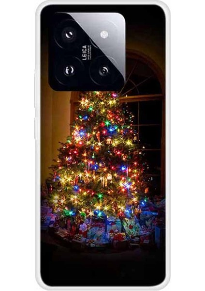 Xiaomi 14 Pro Merry Christmas Kılıf Yumuşak Tpu Slim Fit Koruyucu Telefon Kapağı-Noel Işığı (Yurt Dışından)
