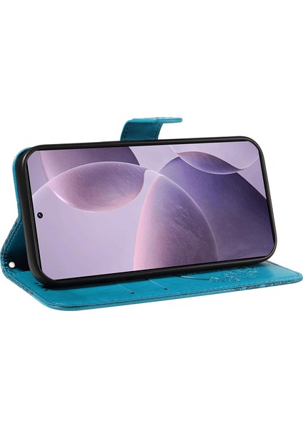 Xiaomi Redmi K70 5g Kılıf Cüzdan Standı Flip Deri Telefon Kapağı-Mavi (Yurt Dışından) modelleri