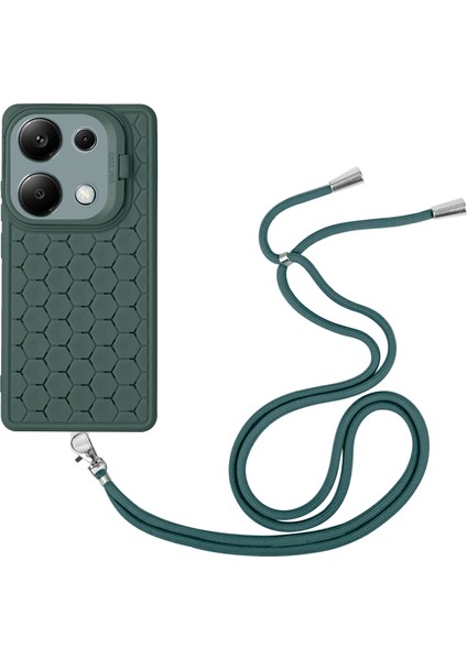 Xiaomi Redmi Note 13 Pro 4g Kılıf Isı Dağılımı Tpu Kickstand Kapak Kordon-Ordu Yeşili Için (Yurt Dışından)