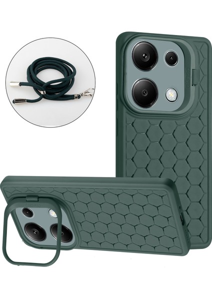 Xiaomi Redmi Note 13 Pro 4g Kılıf Isı Dağılımı Tpu Kickstand Kapak Kordon-Ordu Yeşili Için (Yurt Dışından) fiyatları