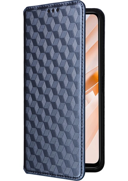 Xiaomi Redmi 13 5g/13 4g Kılıf Manyetik Kapatma Eşkenar Dörtgen Telefon Kapağı-Mavi Için (Yurt Dışından) indirimleri