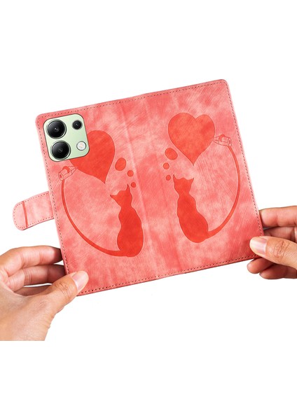 Xiaomi Redmi Note 13 4g Kılıf Love Heart Kedi Deri Cüzdan Telefon Kapağı-Pembe (Yurt Dışından) indirimleri