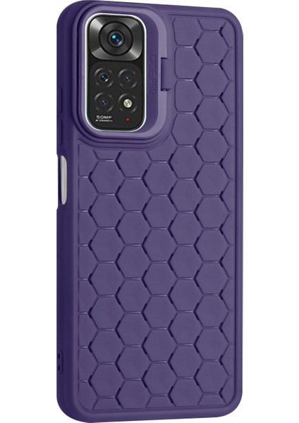 Xiaomi Redmi Note 11 4g (Qualcomm) Kılıf Isı Dağılımı Kickstand Tpu Telefon Kapağı-Mor Için (Yurt Dışından)