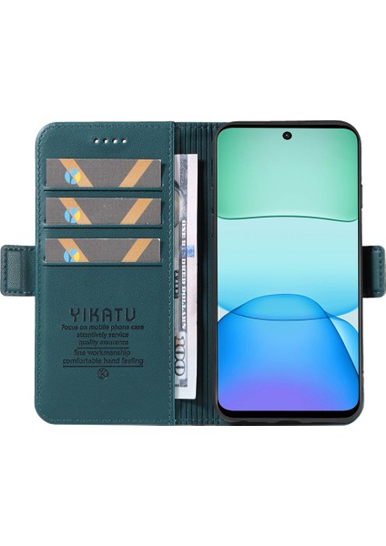 Yıkatu Xiaomi Redmi 13 5g/13 4g Cüzdan Kılıf Pu Deri Folyo Flip Telefon Kapağı-Yeşil (Yurt Dışından) fiyatları