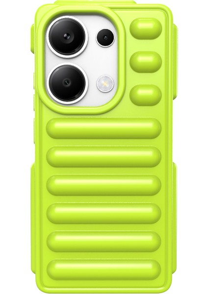 Kapsül Serisi Xiaomi Redmi Note 13 Pro 4g Kılıf Tpu Sağlam Nervürlü Telefon Kapağı-Yeşil (Yurt Dışından)