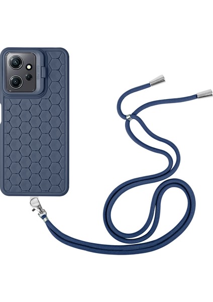 Xiaomi Redmi Için Not 12 4g Kılıf Isı Dağılımı Lens Çerçevesi Kickstand Tpu Telefon Kapağı Kordon-Koyu Mavi (Yurt Dışından)