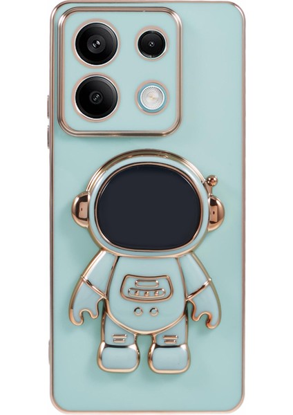Xiaomi Redmi Için Not 13 5g Kılıf Galvanik Tpu Telefon Kapağı Astronot Katlanır Braket-Yeşil (Yurt Dışından)