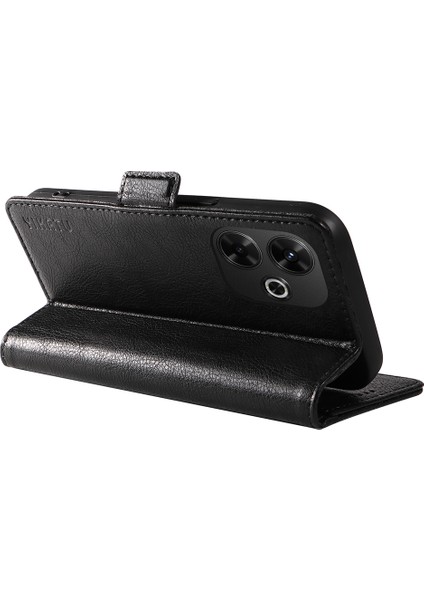 Yıkatu Xiaomi Redmi Için 13 5g/13 4g Anti-Scratch Pu Deri Halkalı Telefon Kılıfı Kılıfı Cüzdan Telefon Kapağı-Siyah (Yurt Dışından)