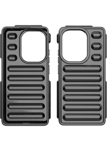 Kapsül Serisi Xiaomi Redmi Note 13 Pro 4g Kılıf Tpu Sağlam Nervürlü Telefon Kapağı-Siyah (Yurt Dışından) fiyatları