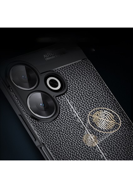 Xiaomi Redmi 13 5g/13 4g Kılıf Litchi Doku Arka Tpu Telefon Kapağı-Siyah (Yurt Dışından) modelleri