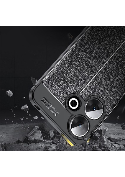 Xiaomi Redmi 13 5g/13 4g Kılıf Litchi Doku Arka Tpu Telefon Kapağı-Siyah (Yurt Dışından) fırsatları