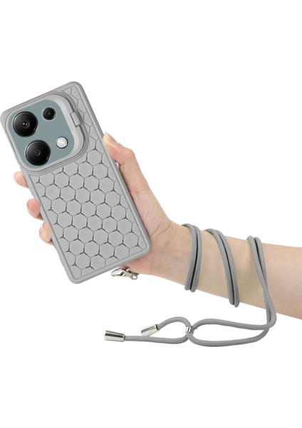 Xiaomi Redmi Note 13 Pro 4g Kılıf Isı Dağılımı Tpu Kickstand Kapak Kordon-Gri Için (Yurt Dışından) modelleri
