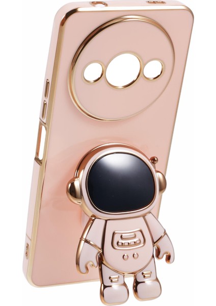 Xiaomi Redmi Için A3 Galvanik Kılıf Astronot Kickstand Tasarım Tpu Telefon Kapağı-Pembe (Yurt Dışından) modelleri