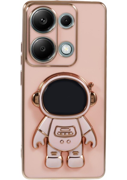 Xiaomi Redmi Note 13 Pro 4g Kılıf Sevimli 3D Astronot Kickstand Tpu Telefon Kapağı-Pembe (Yurt Dışından)