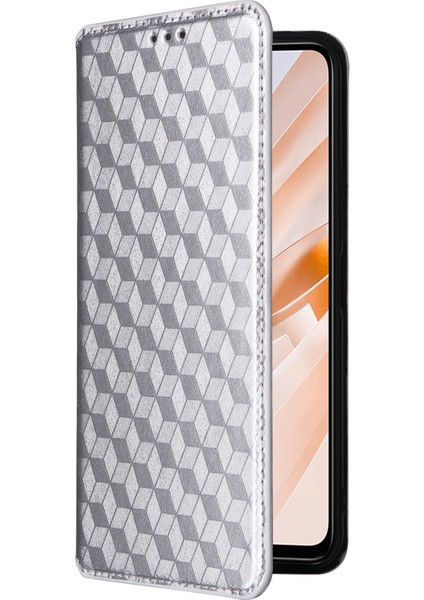 Xiaomi Redmi Için 13 5g/13 4g Kılıf Manyetik Kapatma Eşkenar Dörtgen Telefon Kapağı-Gümüş (Yurt Dışından) indirimleri