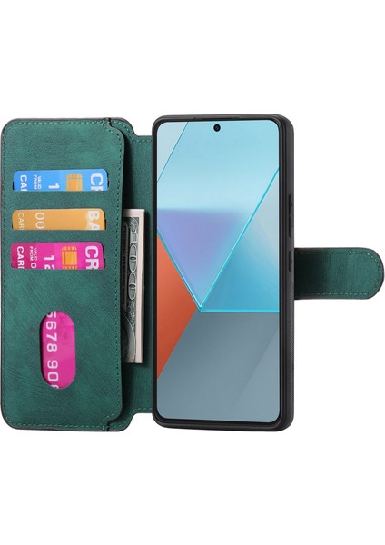 Caseneo Xiaomi Redmi Note 13 Pro 5g Kılıfı Çıkarılabilir Manyetik Cüzdan Kapağı-Yeşil (Yurt Dışından) fiyatları