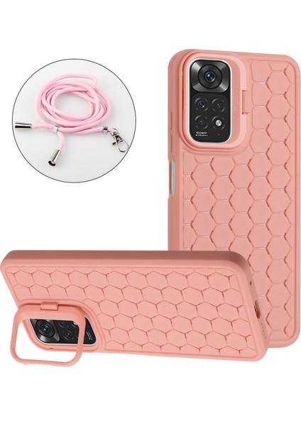 Xiaomi Redmi Note 11 Pro 4g (Mediatek)/note 11 Pro 5g (Qualcomm) Tpu Telefon Kılıfı, Kickstand + Kordon-Pembe (Yurt Dışından) fiyatları