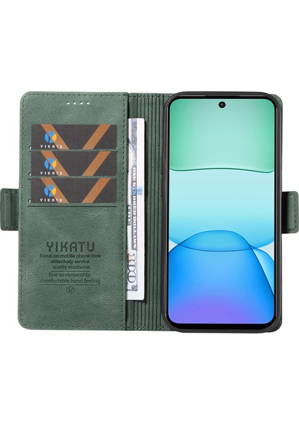 Yıkatu Xiaomi Redmi 13 5g/13 4g Kılıf Standı Cüzdan Telefon Deri Kapak-Yeşil (Yurt Dışından) fiyatları