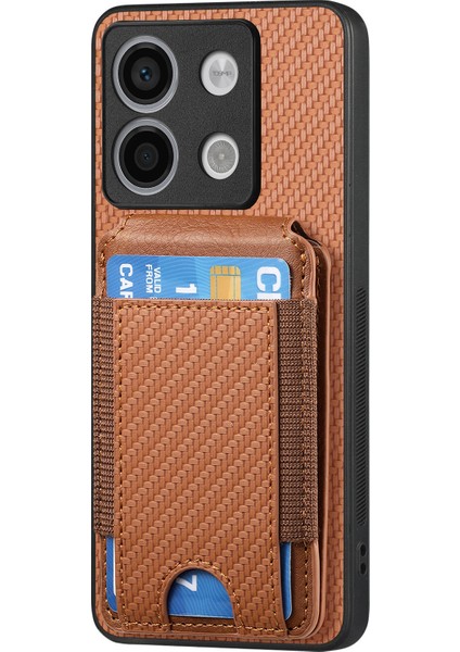 Xiaomi Poco X6 5g Kılıf Kart Tutucu Anti Drop Deri Arka Kapak-Kahverengi (Yurt Dışından) fiyatları