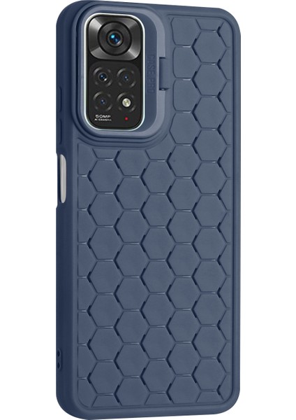 Xiaomi Redmi Için Not 11 Pro 4g (Mediatek)/11 Pro 5g (Qualcomm) Kickstand Kılıf Isı Dağılımı Tpu Telefon Kapağı-Koyu Mavi (Yurt Dışından)