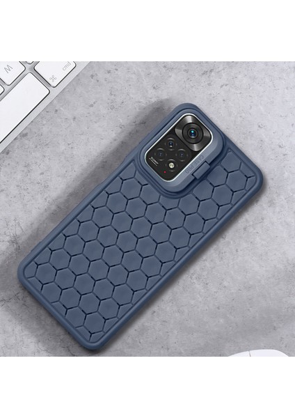 Xiaomi Redmi Için Not 11 Pro 4g (Mediatek)/11 Pro 5g (Qualcomm) Kickstand Kılıf Isı Dağılımı Tpu Telefon Kapağı-Koyu Mavi (Yurt Dışından) indirimleri